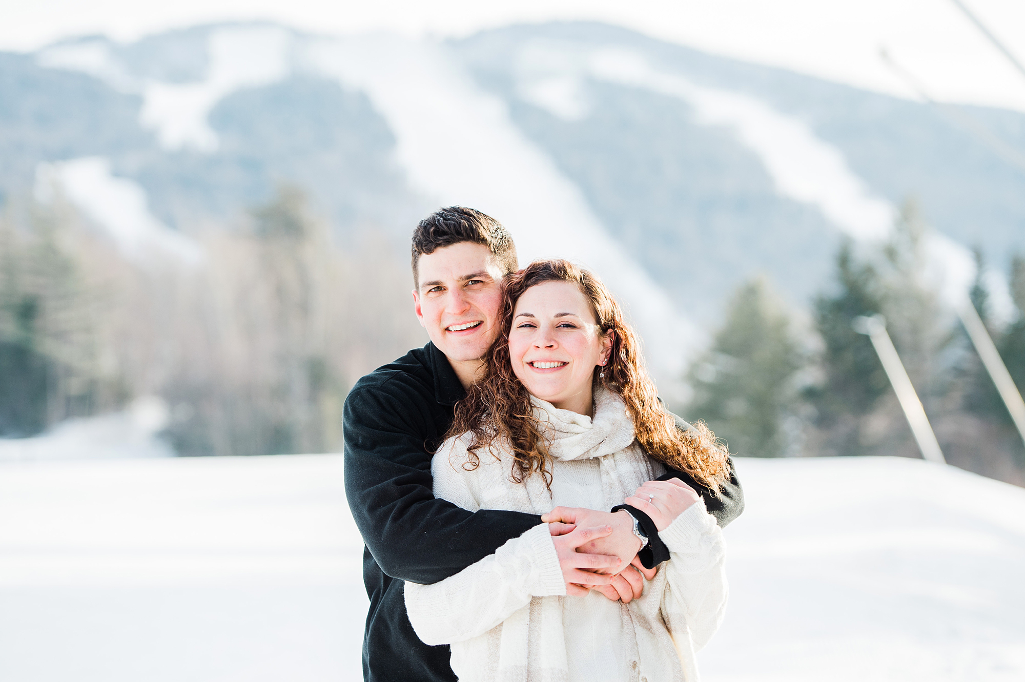 Killington Vermont Engagement Photography Session on the Mountain by a Vermont Wedding Photographer